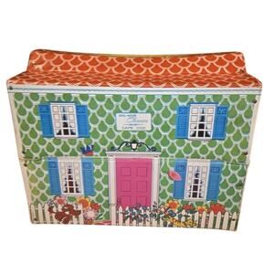 Vtg 1960s Liddle Kiddle Dollhouse Classic Cape Cod Carry Case House Vinyl Read